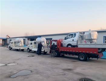 800L、1200L變頻水冷真空滾揉機(jī)，700L電加熱夾層鍋發(fā)往河南